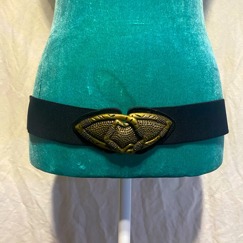 Vintage brass buckle belt 35-40